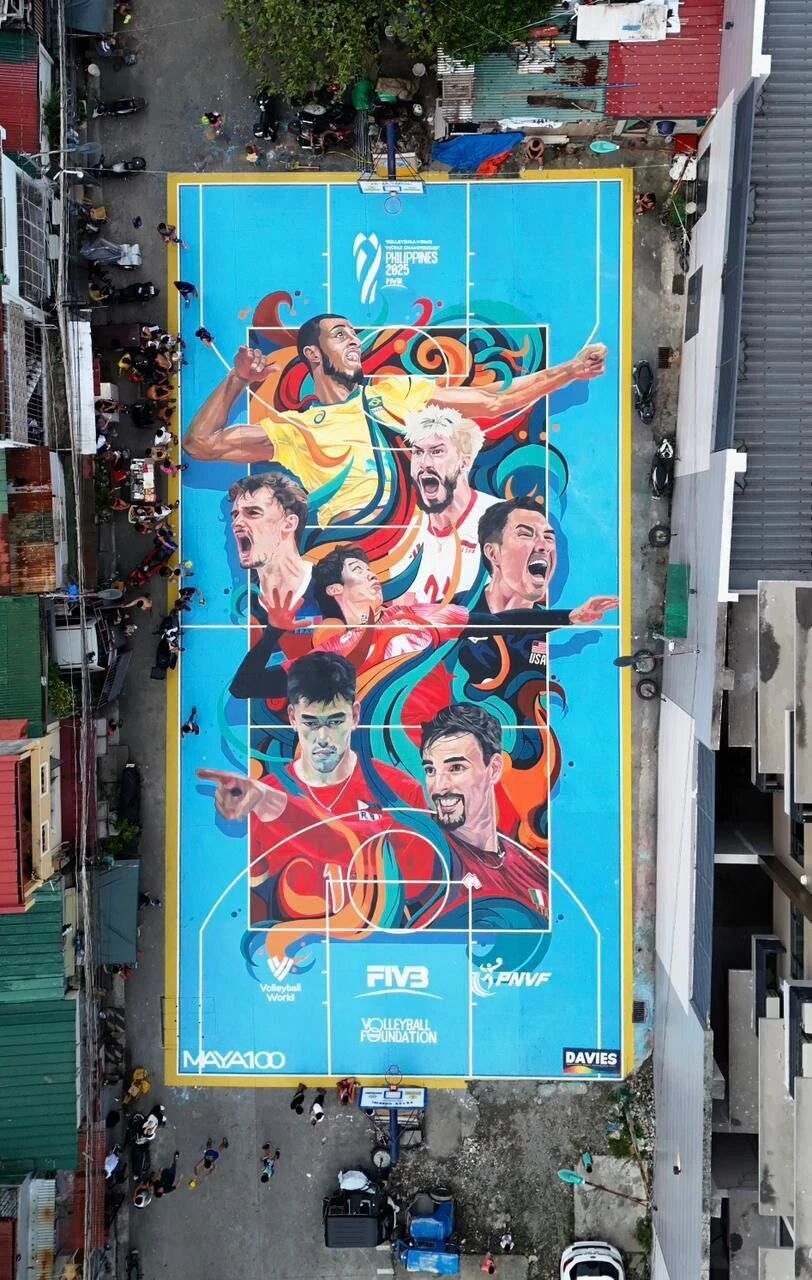 yball, 场地位于菲, 而这个彩绘